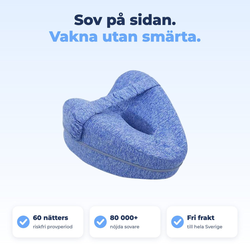 Linjera Knäkudde – sov på sidan och vakna utan smärta